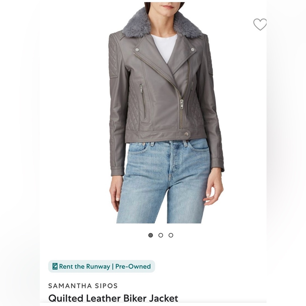 Samantha Sipos Quilted Leather Biker Jacket